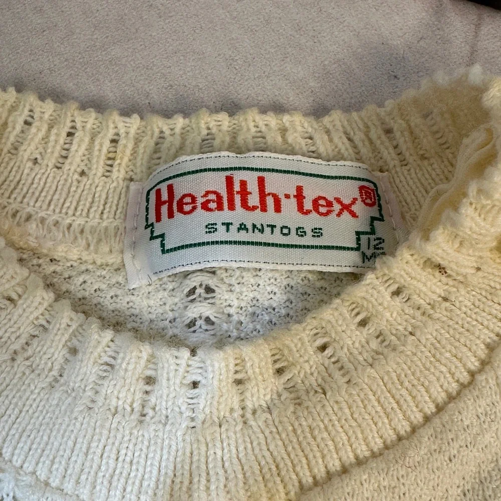 Vintage Health-tex Gerber‎ Baby Girl Knit Top Pink Footed Sleeper 12M 19-24lbs